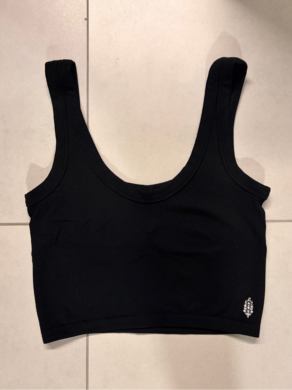 FP Movement Black Ribbed Crop Tank